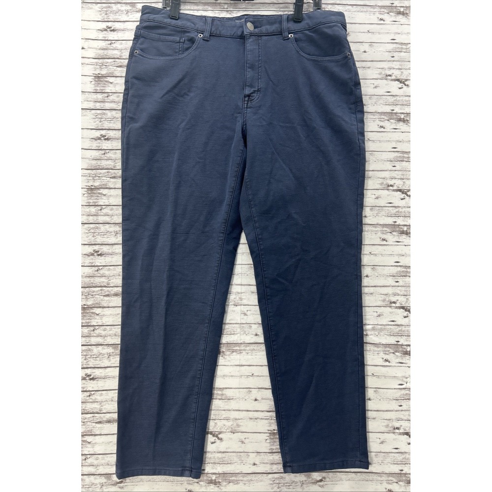 VRST Men's Slim Fit 5 Pocket Pants Blue 36x28 Stretch Canvas Casual Preppy NEW
